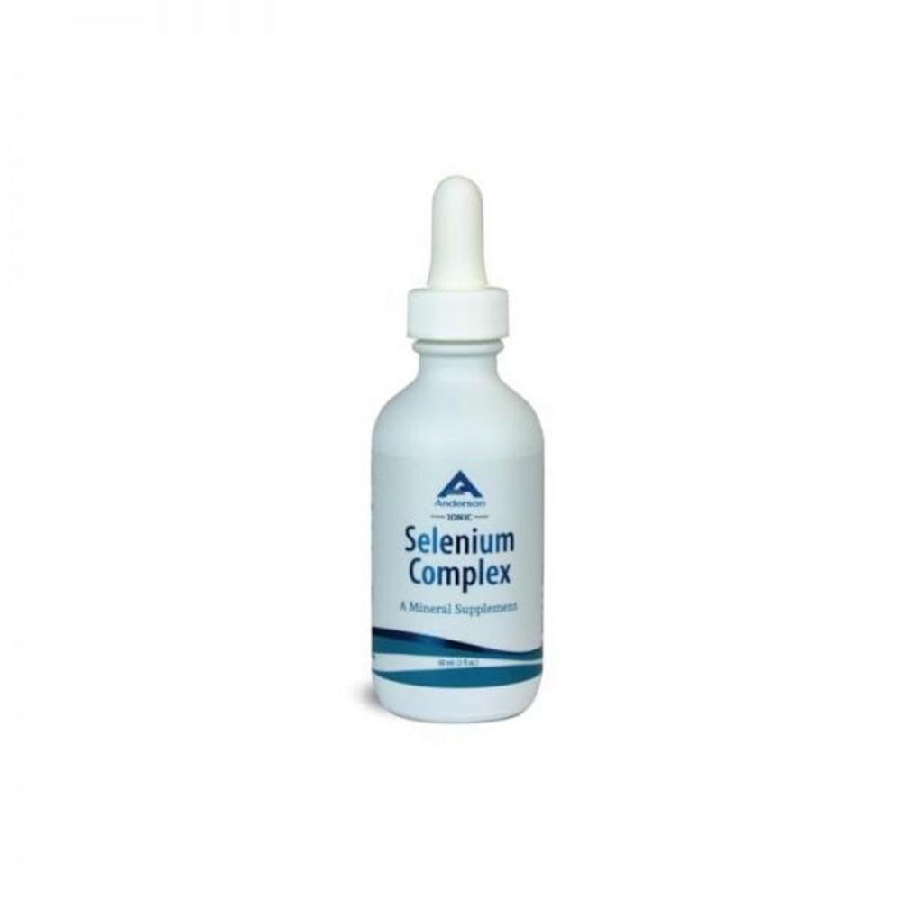 Anderson Ion Selenium Complex Supplement Drops Thyroid and Immune System Antioxidant Free Radical Removal Mineral Glass Vial Dropper 40 Servings 2 oz