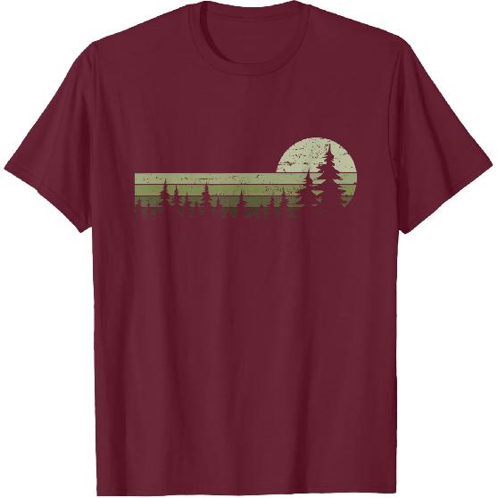 Alberi Fauna Selvatica Natura Foresta Vintage Maglietta