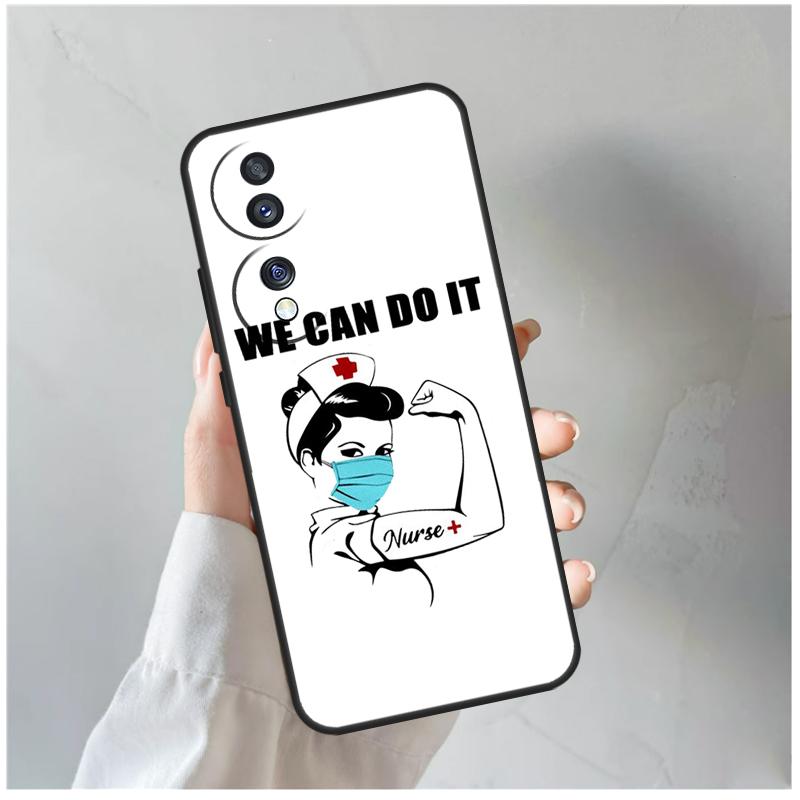 

Cartoon Medicine Doctor Nurse For Huawei P20 P30 P40 P50 P60 Pro P Smart Z Nova 5T Honor 70 50 X8 X9 a Magic 5 Lite Case Honor 70