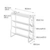 Yamazaki Slim Spice Rack 4-Tier White, Approx. W24 X D9.5 X H26.7cm, Tower