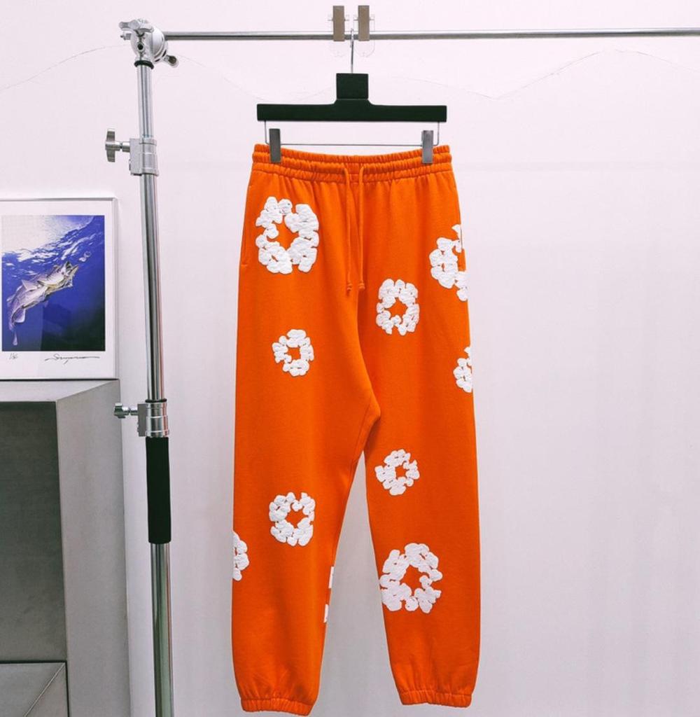 Schwerer Baumwoll-Denim-Hoodie mit Blumenmuster - Trendige amerikanische Streetwear-Jacke für Herren