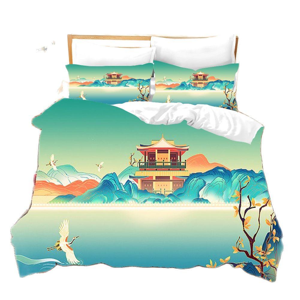 Comforter 3D Printing Chinese Style Bedding Set Cartoon Customization.Cartoon.Cool.Ineffable.Ins.