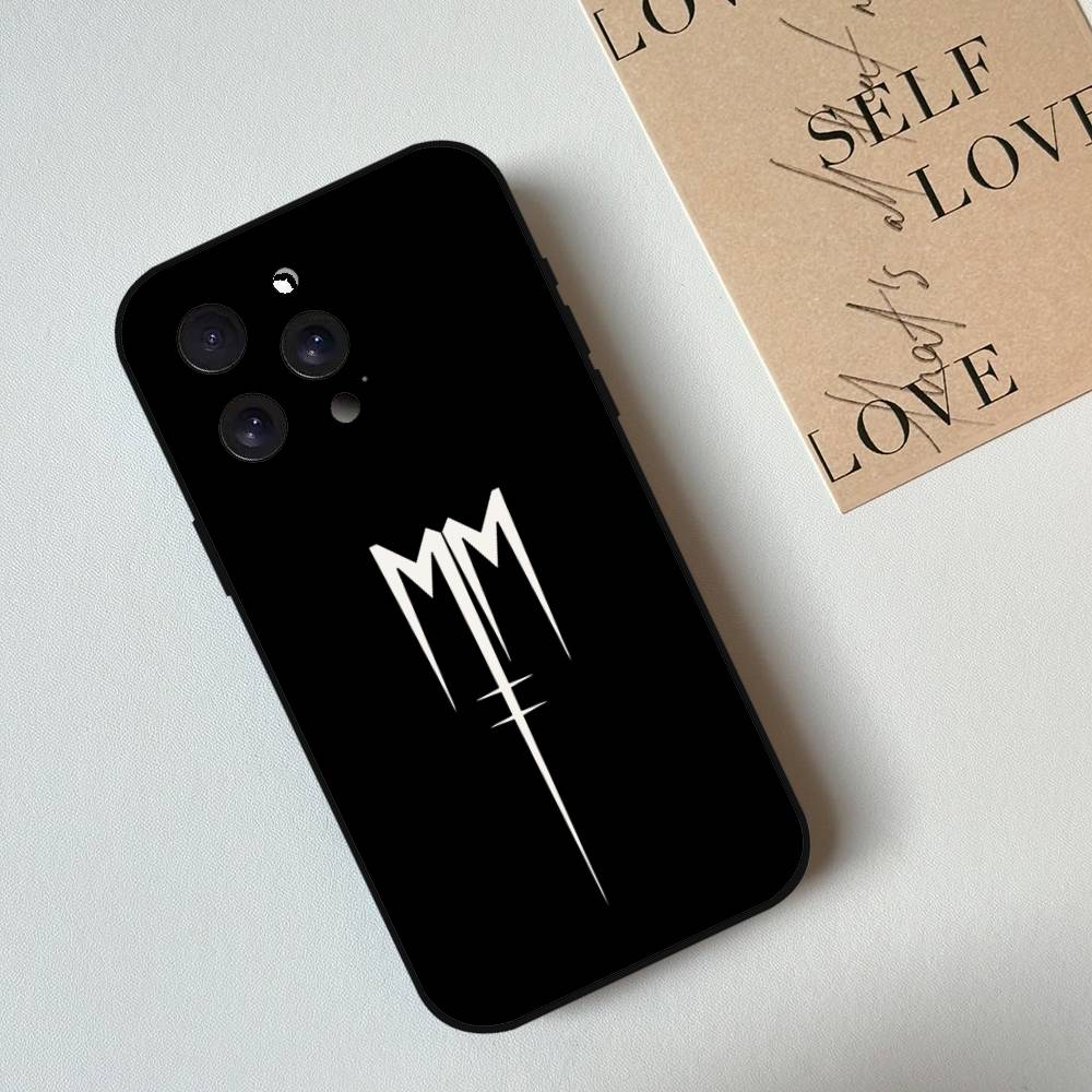 Singer M-Marilyn Manson Phone Case Phone Case For Iphone 17 16 15 11 13 14 Pro Max X Xr Xs Max 12mini Black Shell Cover Case