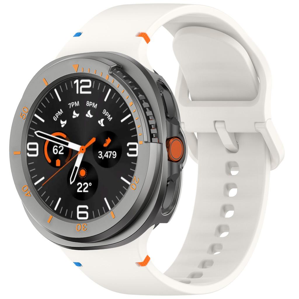 Case+ Band For Samsung Galaxy Watch 8 Classic 46mm Silicone Bracelet Strap Hard PC Bumper For Galaxy Watch 8 Classic NO Glass