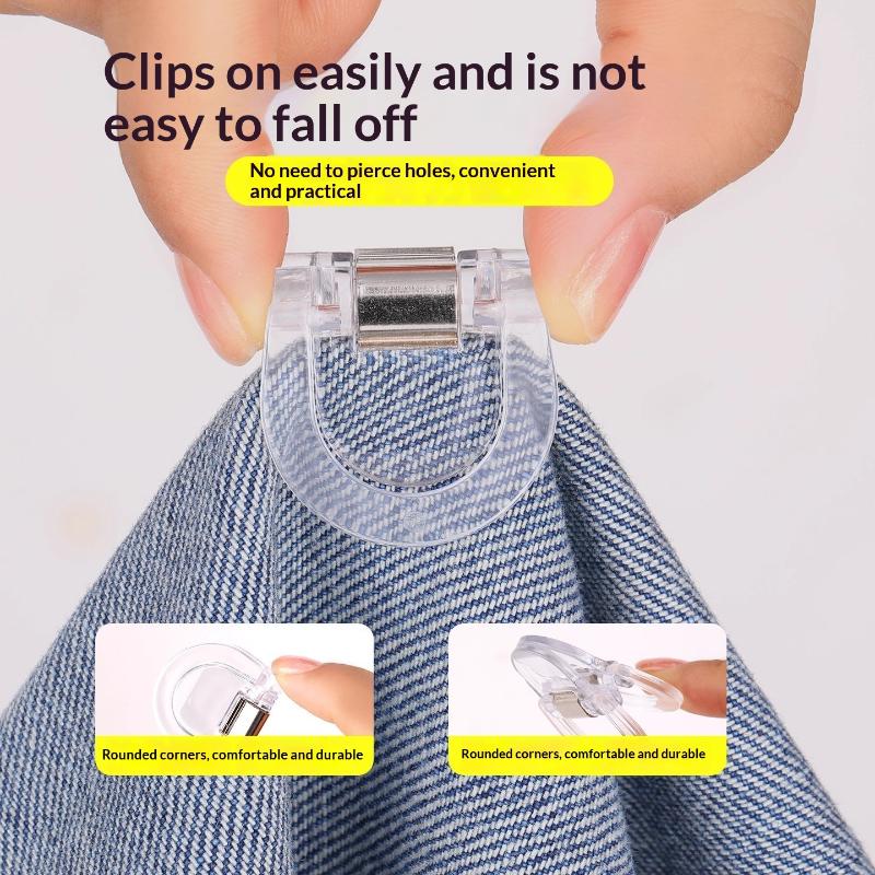 4/8/12 Pièces Pince Invisible pour Raccourcir le Pantalon, Pince Antidérapante pour Bord de Pantalon, Utilisée Pour Fixation Anti-traînée de Bas de Pantalon, Pince Support de Page Multifonction