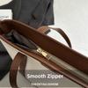 Elegant Large Capacity PU Tote Bag Korean Style Portable Women Shoulder Bag Handbag Waterproof Ladies Commute Bag Women