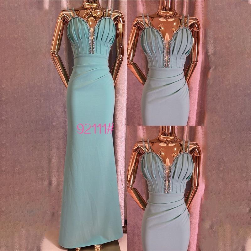 Advanced banquet temperament light luxury niche host royal sister temperament sexy waist hip fish tail evening dress