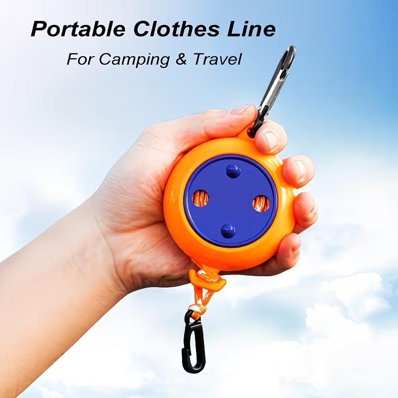 Portable Travel Clothesline Adjustable Laundry Rope Windproof Non Slip Clothes Drying Line for Camping Outdoor Indoor Use