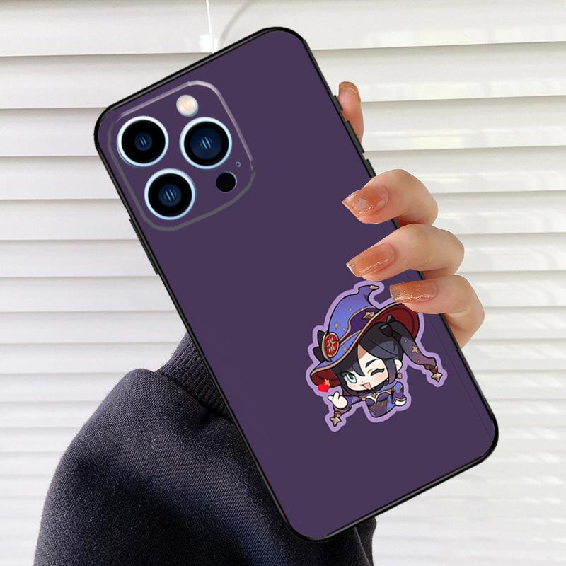 

Genshin impact Mona Phone Case For iPhone 16 15 14 13 11 12 17 Pro Max mini 15 16 Plus 16e 17 Air Cover Fundas iPhone 14