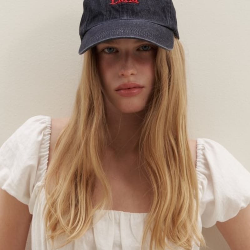 

LOVE ME MONSTER Vintage Denim LMM Logo Ball Cap_Black BLACK