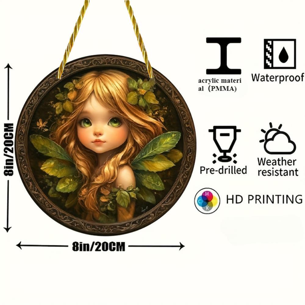 20Cm Acrylic Material Flat 2D Ornament, Pendant Decoration, Elegant Art Decoration, Suitable for Restaurants, Bars, Homes, Shops, Room Decoration