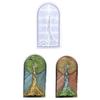 Diy Handmade Products Woman Big Tree Ornament Silicone Mold Scented Gypsum Ornaments Drop Glue Resin Mold for Decoration