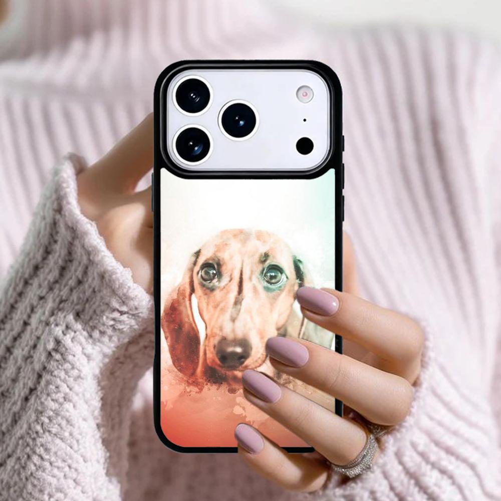 Cute Dachshund Dog Phone Case For Apple iPhone 17 Air 16E 15 14 Plus 13 12 11 Pro Max Mini Funda Cover