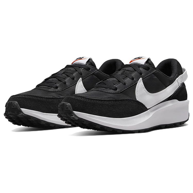 Nike Waffle Debut Black White Women Sneakers Orange Clear DH9523-002