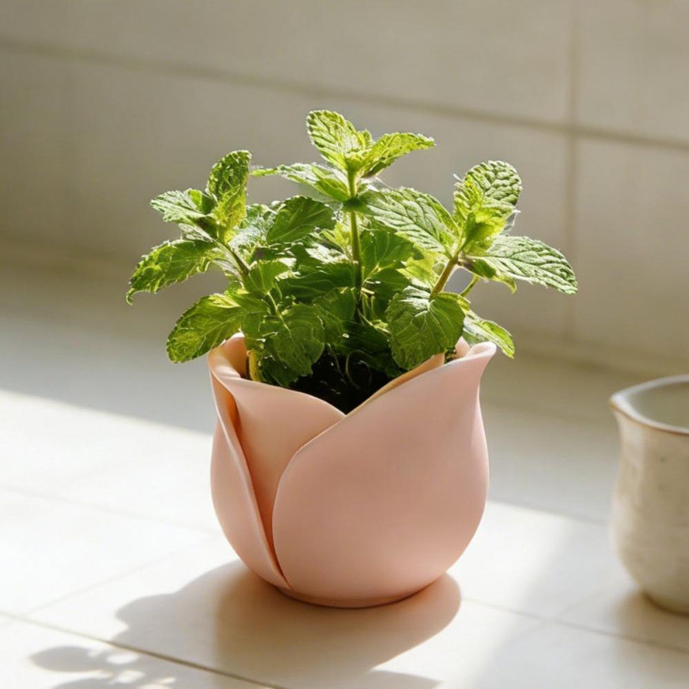 Cute Succulent Plant Basin Plastic 3D Printed Plant Pot Green Onion Pots  Garden Planting