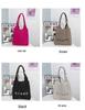 Classic Korean-Style Canvas Tote: Large Capacity, Versatile Striped Shoulder & Crossbody Bag for Women