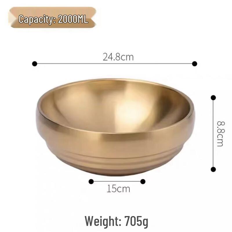 Двухслойная миска для лапши из нержавеющей стали в корейском стиле