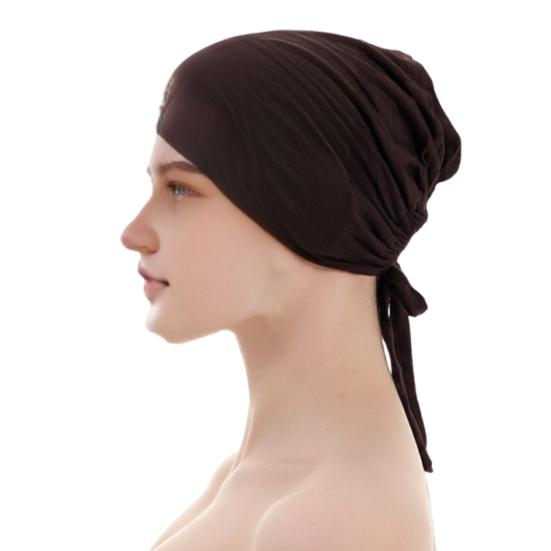 Berretto Foulard Monocolore da Donna Regolabile Traspirante Elasticizzato Antiscivolo Cotone Sottocappello Sotto Foulard Cappello Interno Cappello da Notte per Dormire Cuffia per Capelli