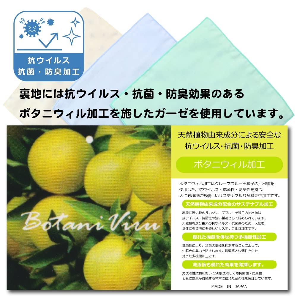 Handkerchiefs in Cotton Gauze Handkerchiefs with Cute Patterns Antibacterial Mini [cluster] Kids' [Made Japan] 100% (5 Handkerchiefs/Jurassic Set)