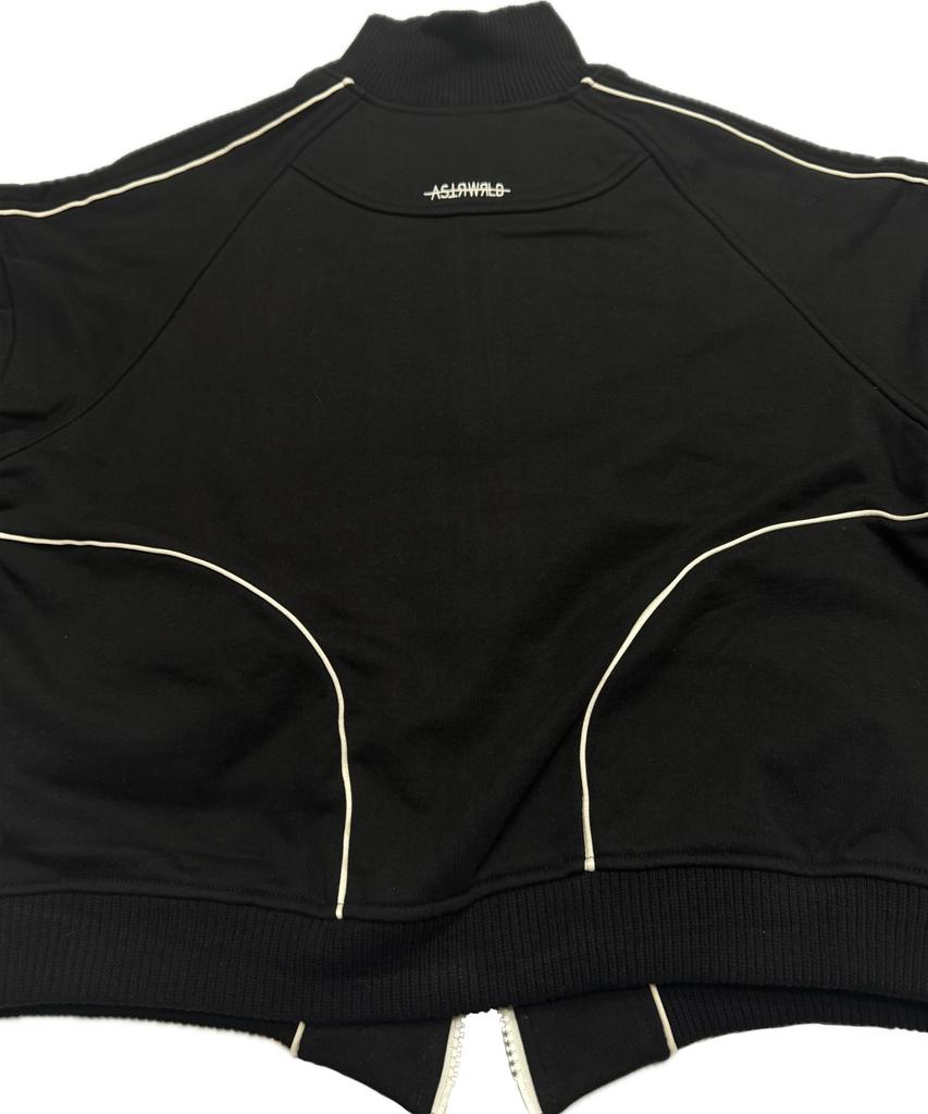 Astrwrld Crop Track Zip-Up Jacket (Black)