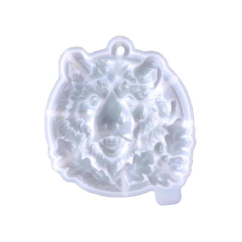 

Bear Heads Keychain Silicone Mold Backpack Decoration Mobile Phone Pendant Decor 3D Animal Head Epoxy Resin Mold белый