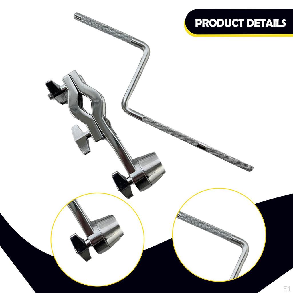 Cowbell Mount Holder Replacement Practice Tool Percussion Instruments Parts Aluminum Alloy