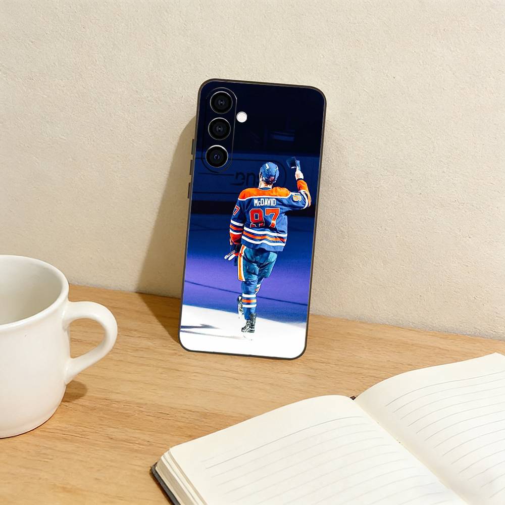 Ice Hockey C-Connor McDavid Phone Case For Samsung Galaxy A73,A72,A71,A70,A53,A52,A51,Others Soft Black Cover