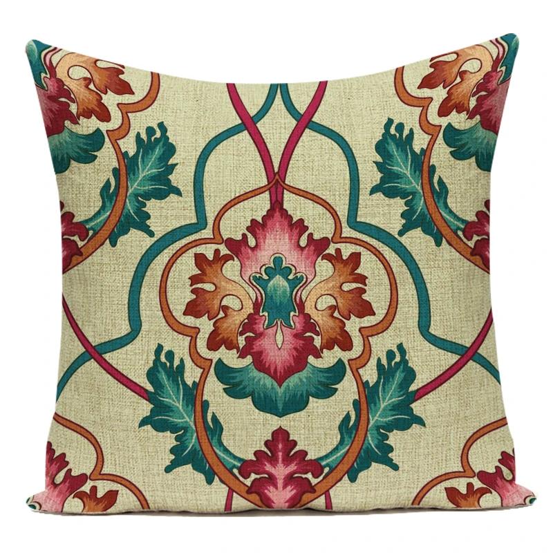 Polyester Decorative Pillows Geometric Mandala Boho Sofa Home Decor Pillow Cushion Cover For Living Room Capa De Almofadas