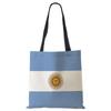 World Cup Flag Women Handbag Linen Totes Casual Traveling Beach Gift Bags CLE