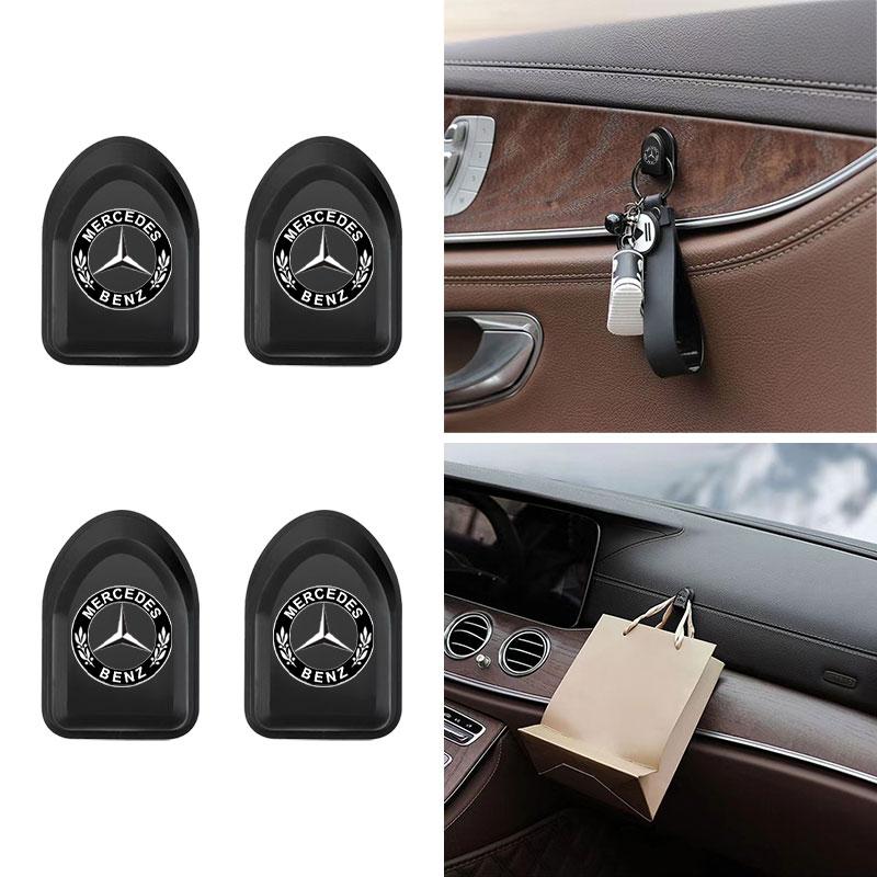 Mini Car Hooks Black Self Adhesive Invisible Hooks Interior Storage Holder For Mercedes Benz AMG W212 W205 W246 W177 W176 W213 GLC GLE GLS ML Welcome