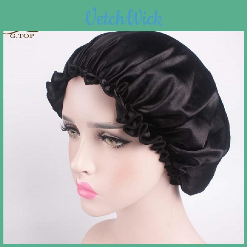 Luxurious Satin Sleep Night Cap For Curly Hair Beauty Salon Head Cover Bonnet Hat