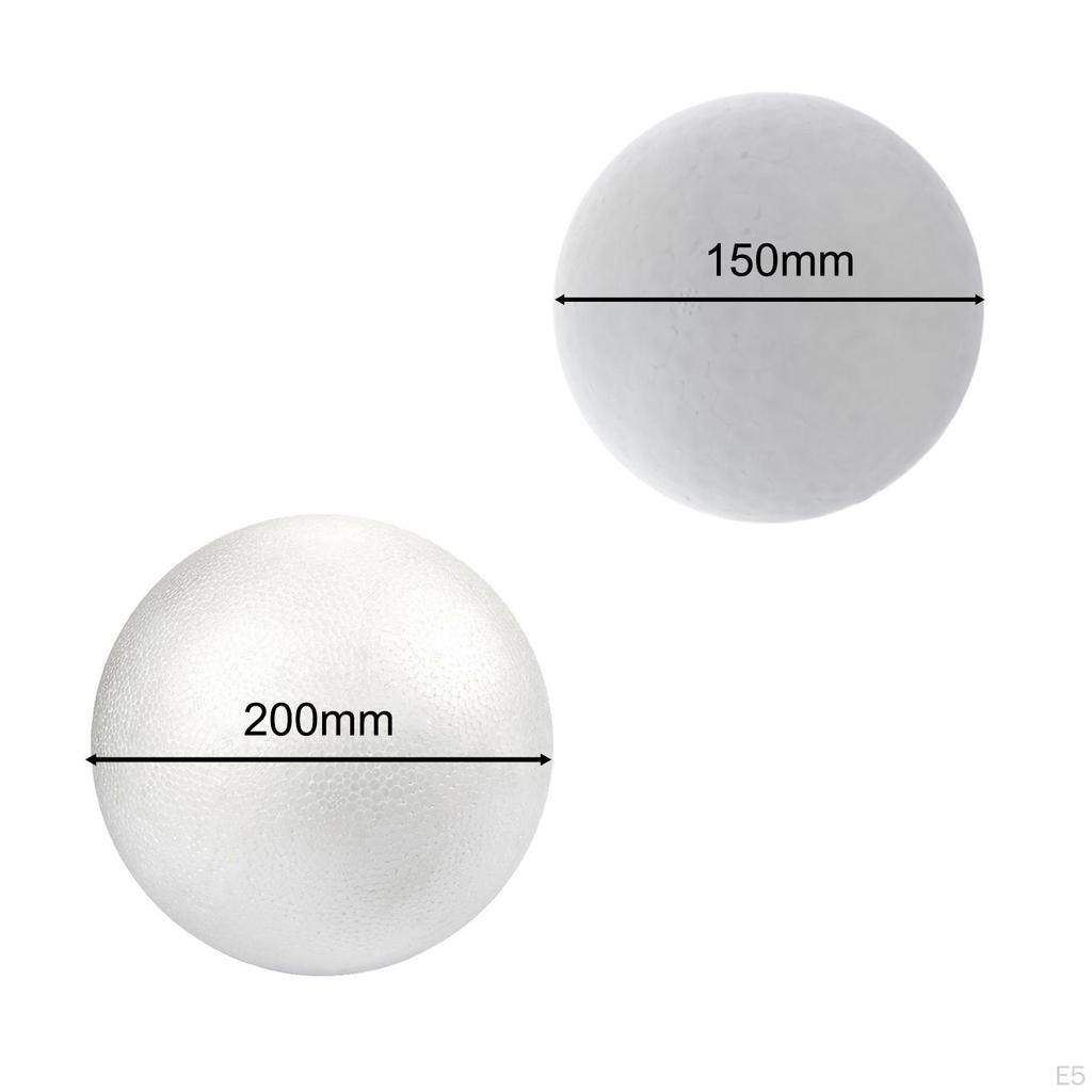 2 White Foam Balls, Art Projects, Ball Decoration, Kids Craft Balls for Flower Arrangements,