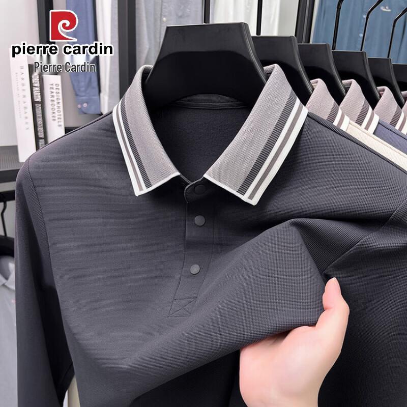 Pierre Cardin Men s Easy-Care Business Casual Long-Sleeve Polo Shirt L