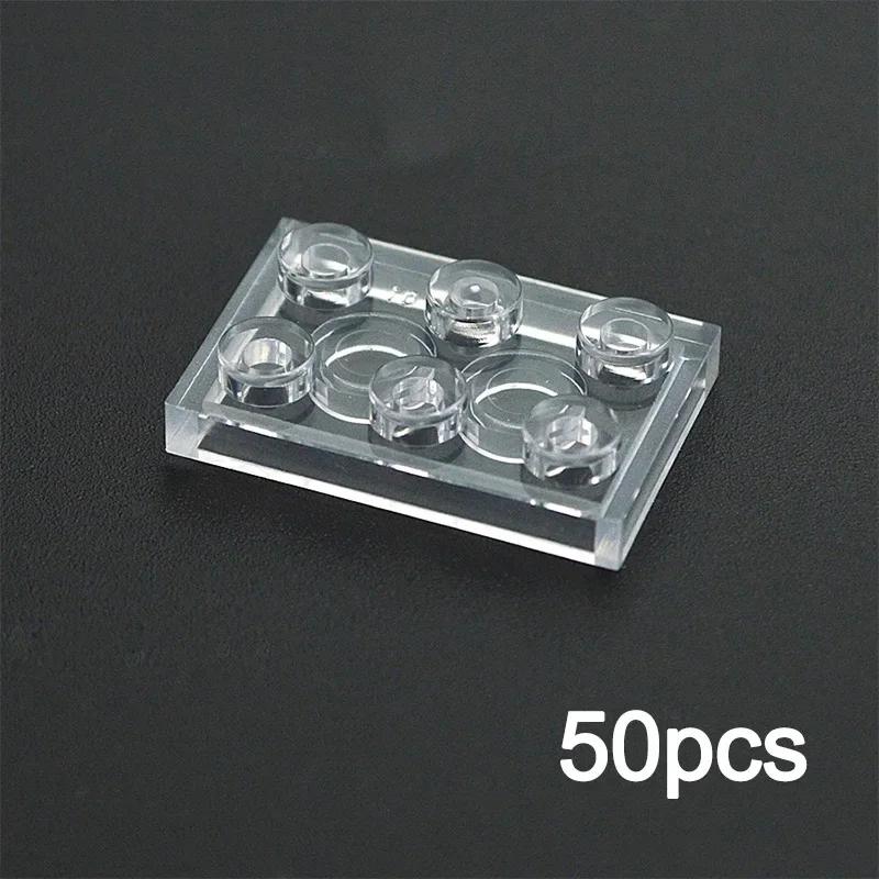 MOC Transparent Bulk Bricks 1x1 2x4 1x4 Clear Building Block Wall Panels and Baseplates