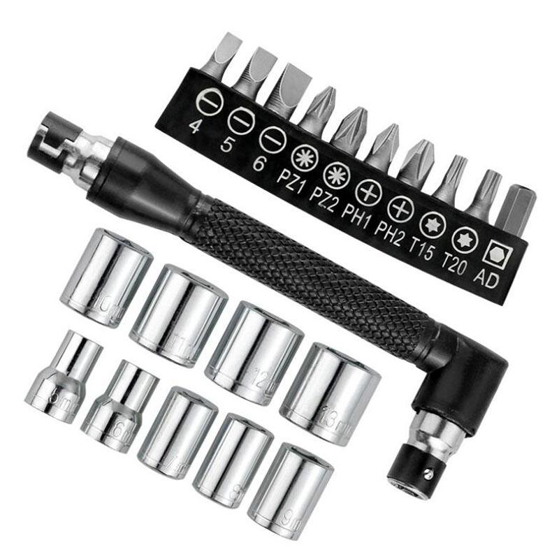 

Многофункциональный L-образный мини-ключ с двойной головкой, набор отверток и торцевых головок, ключ двойного назначения, инструмент для использования в малых пространствах под прямым углом Pack of 1 красный