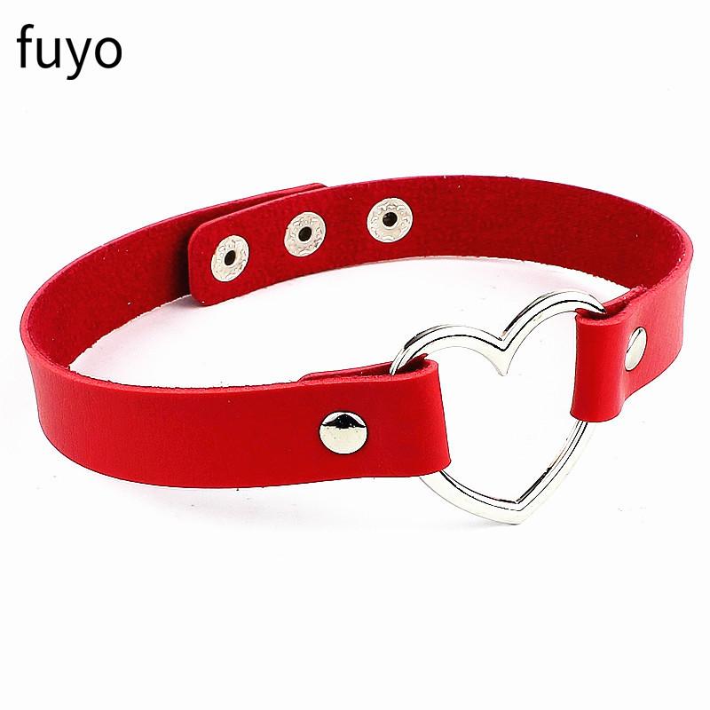 2025 Gothic Collar For Girls Leather Choker Necklace Goth Heart Cat Wing Studded Choker Punk Necklaces Women Cosplay Jewelry