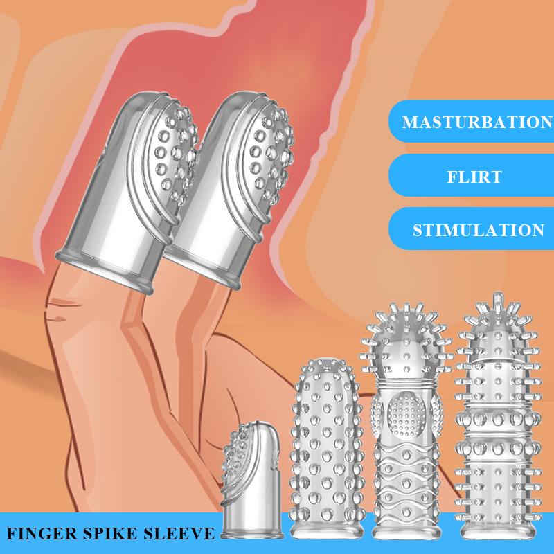 Finger Spike Sleeve Adult Sex Toy For Women Solo Play Masturbation Erotic G-spot Stimulation Accessories To Vibrators