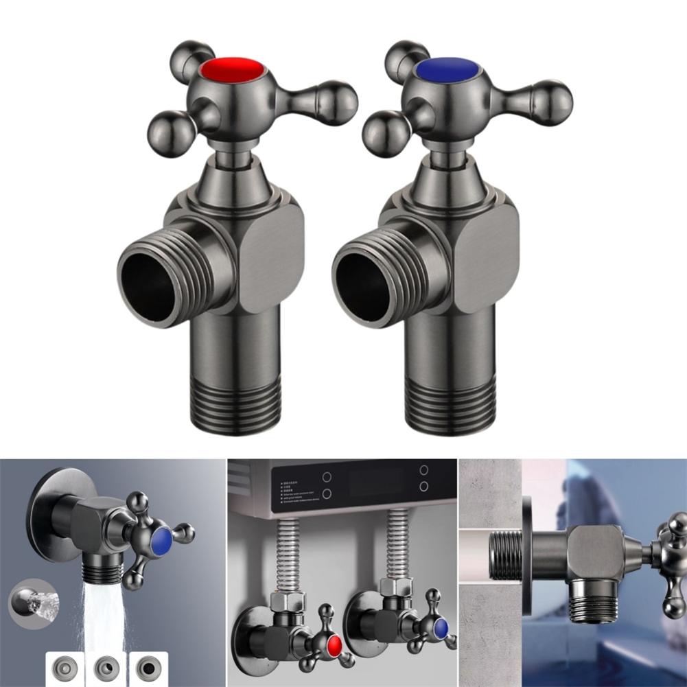 Messing Heiß Kalt Einlassventil WC Eckventil Dreiwegeventil Für Badezimmer Waschbecken Wassererhitzer Absperrventil Badezimmerzubehör