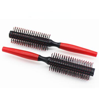 Roll Brush Hair Comb Red Handle Round Wavy Curly Styling Care Curling Beauty Profession Barber Salon Styling Tools