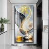 Modern Golden Rich Tree Canvas Painting Wall Art New Chinese Gold Deer Zen Stone Posters for Porch Wall Decoration Room Decor