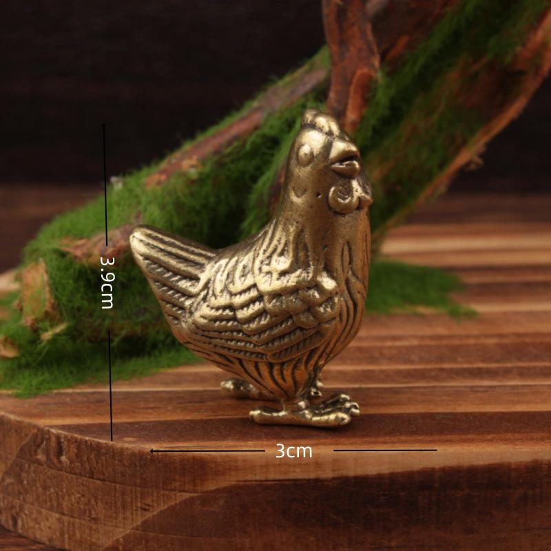 Messing Tierkreiszeichen Mini Ornamente Set – Chinesisches Retro Handwerk, Kleine Bronze Ware.