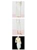 Autumn 2025 Elegant High-Waisted Porcelain White Sequin Midi Skirt for Women