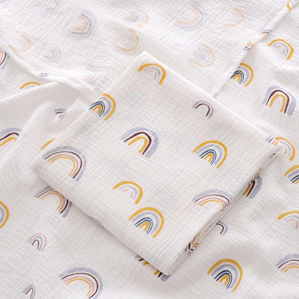 Soft Cotton Newborn Wrap Blanket Double-Layered Baby Quilt Soft Gauze Wrap Blanket For Newborn