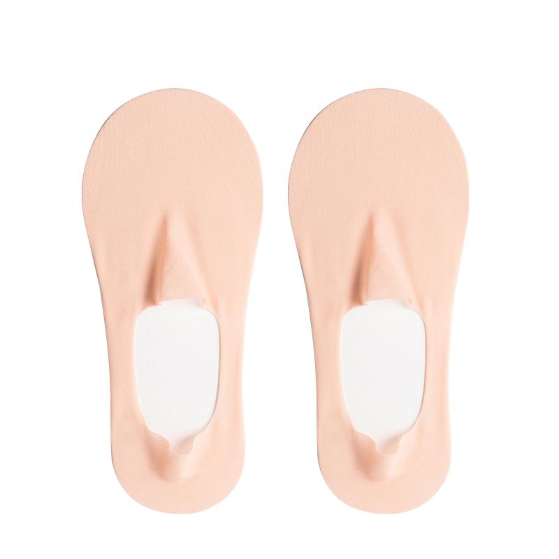 1 Pairs Socks Women's Summer Ultra-thin Invisible Low Cut Silicone Anti-slip Mesh No Show Ice Silk Solid Boat Socks