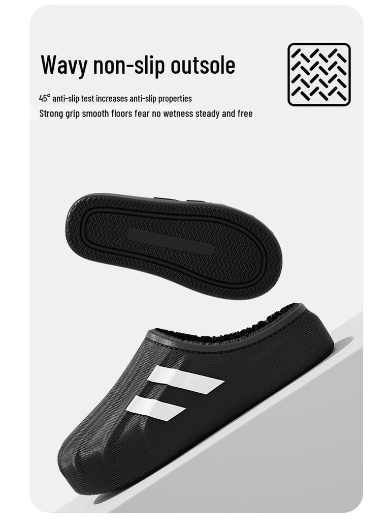 2025 Waterproof Cotton Slippers: Thick-Soled, Non-Slip Indoor/Outdoor Warm Shoes for Men & Women