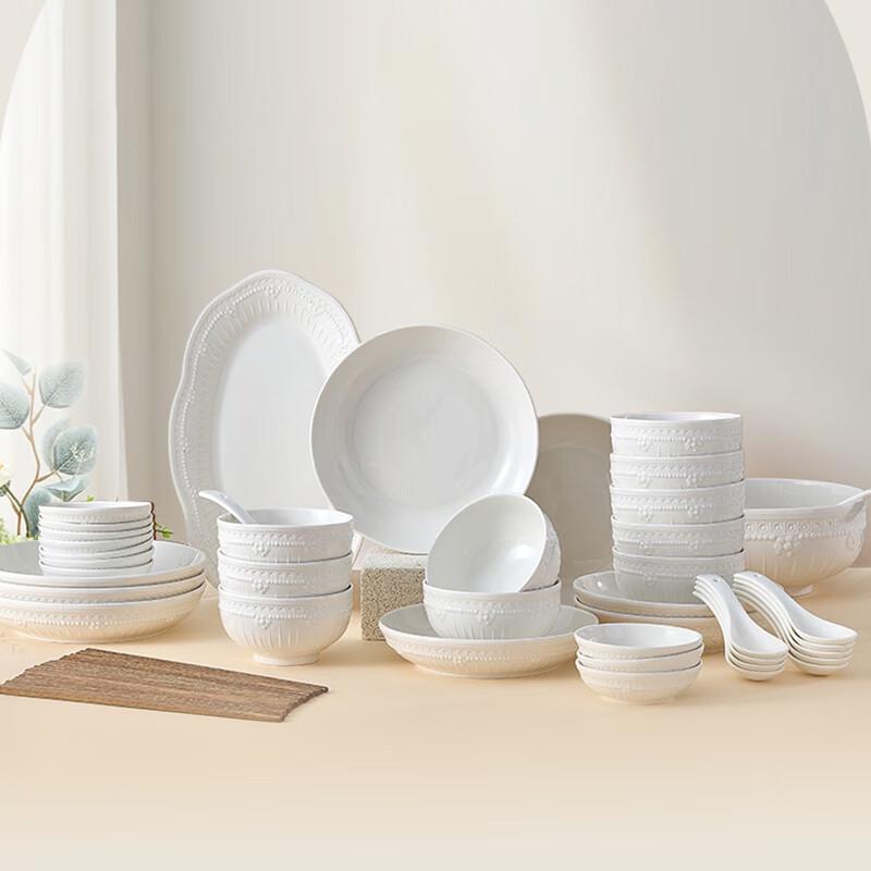 PHMI Shared Time 51-Piece Ceramic Dinnerware Set