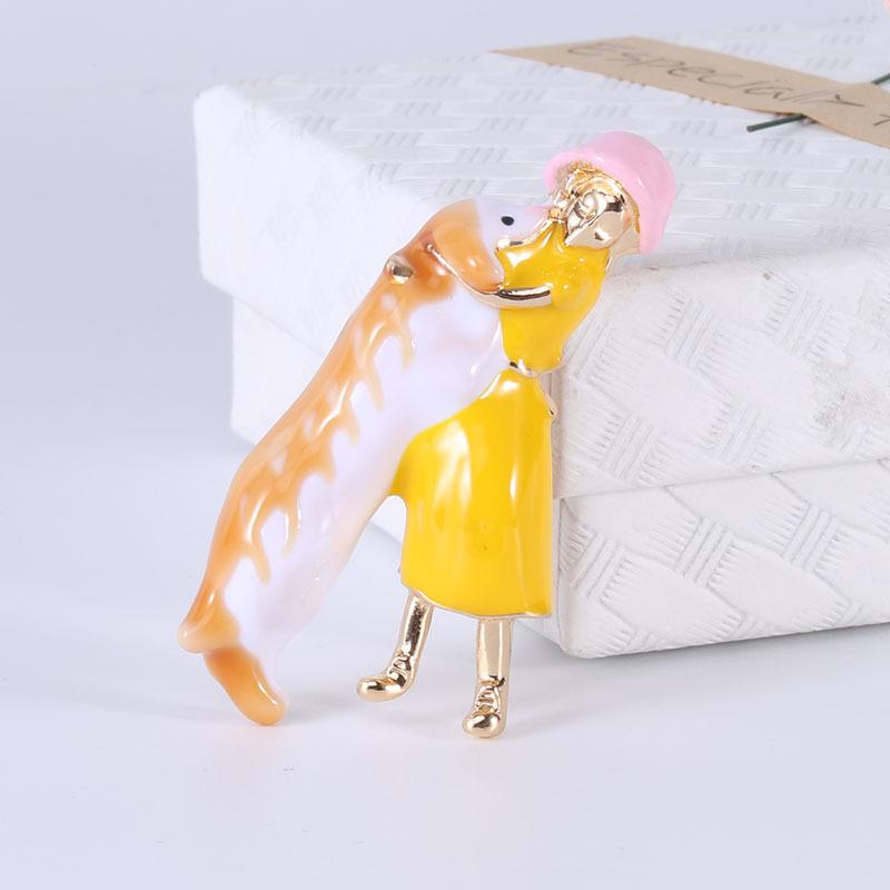 Simple And Cute Brooch, Alloy Enamel Dripping Brooch, Fashion Clothing Accessories Brooch