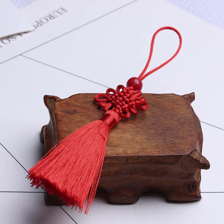 Mini Chinese Knot 7-Strand Braided Tassel Bookmark Pendant