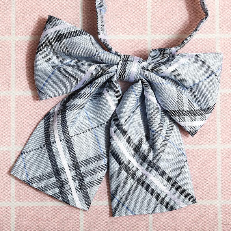 Jk Japanese Plaid Korean Version Of Collar Flower Graduate Female Collar Flower College Wind Streamer Jk Bow Shirt Accessories Sailor Suit
