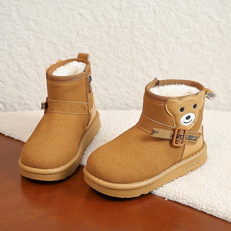 Children's snow boots girls' cotton boots boys' cotton shoes winter new boots women's warm large cotton velvet classmates